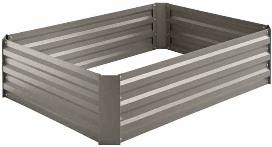 Siena Garden 557075 Metall-Hochbeet, 120x90x30cm grau, verzinkt und pulverbeschichtet 1St.