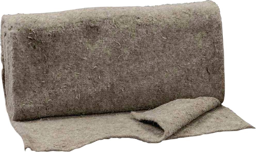 Ein aufgerollter, brauner Filzstoff mit einer abgerollten Kante, geeignet für Bastel- oder Schutzprojekte.