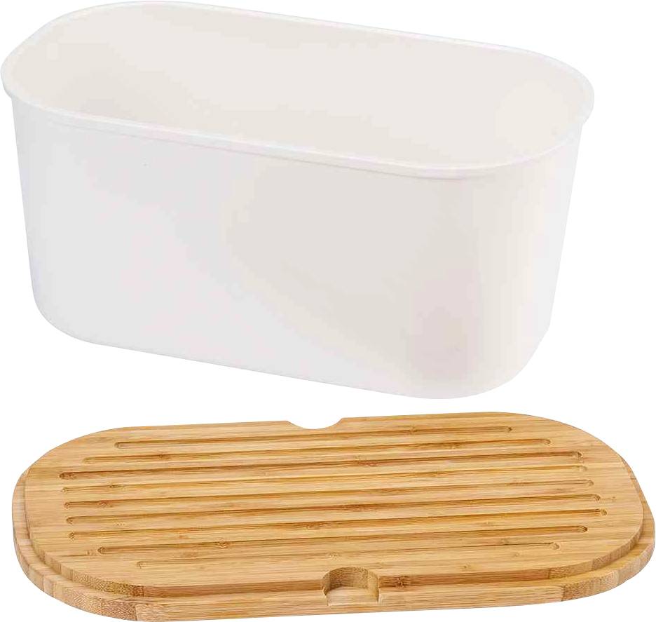 Kesper 58080 Brotbox weiß Melamin, 37 x 17,5 x 21,5cm