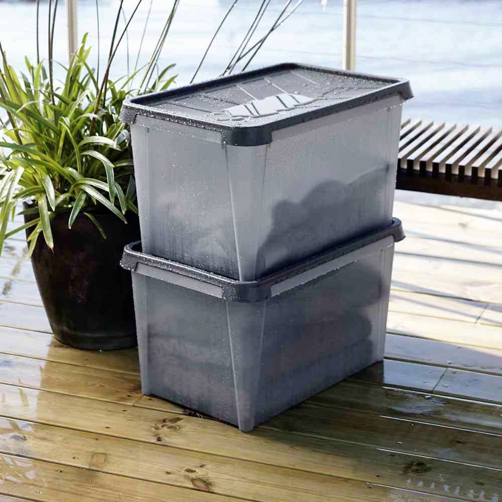 Orthex 3462050 Aufbewahrungsbox (L x B x H) 60 x 40 x 35 cm Grau 1 St.