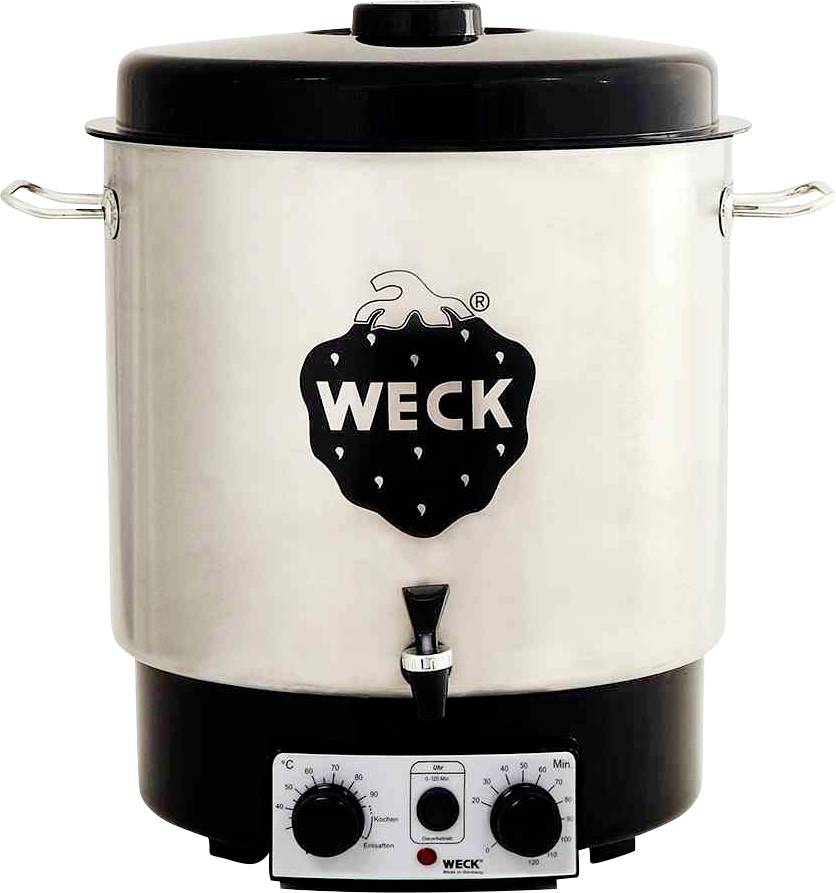 WECK Einkoch-/Heißgetränkeautomat mit Entsafter Edelstahl, Schwarz