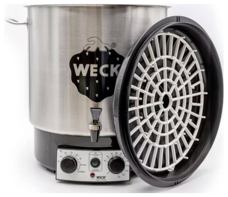 WECK Einkoch-/Heißgetränkeautomat mit Entsafter Edelstahl, Schwarz