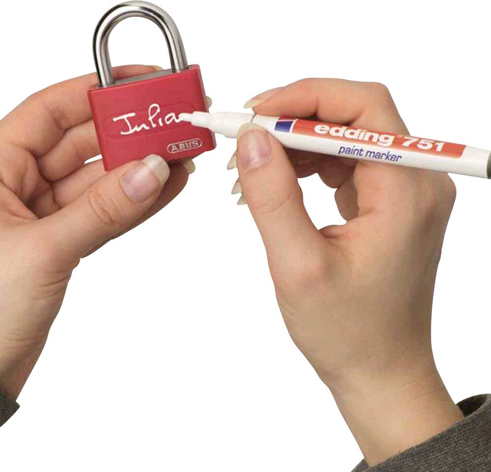 ABUS 802836 Vorhängeschloss Rot