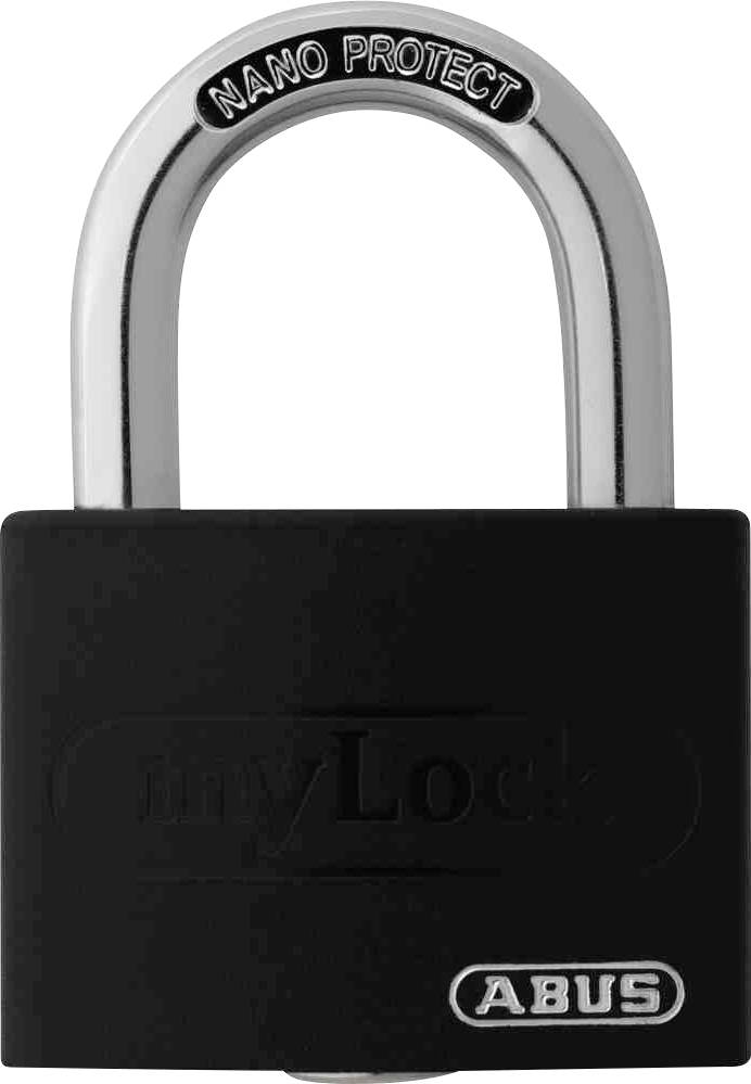 Zylindervorhangschloss T65AL/40 schw.Lock-Tag Schlossk.-B.43mm Alu.versch.-schl.