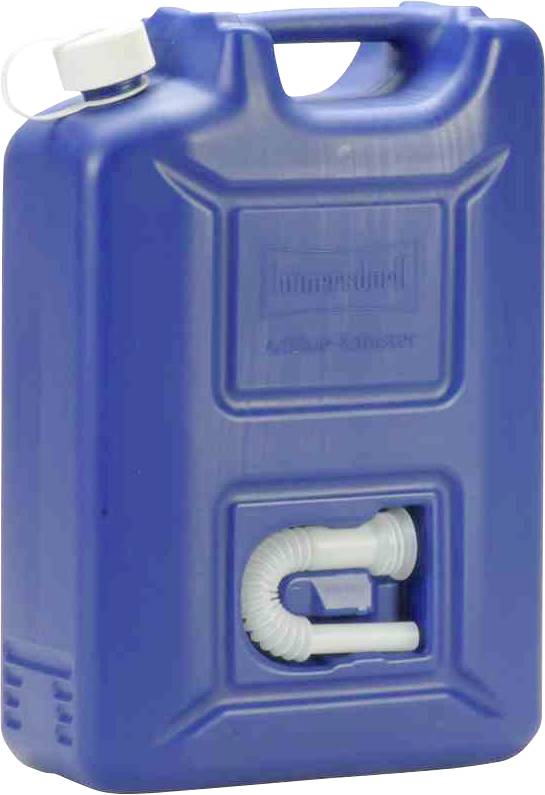 AdBlue-Kanister 20 L, unbefüllt dunkelblau, HDPE, weißes Zubehör