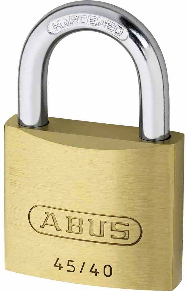 ABUS Messing 45/40 Vorhangschloss, Vorhangschloss - Modell: Messing, Messing 45/40 | Einsatzbereich: Taschen, Koffern,