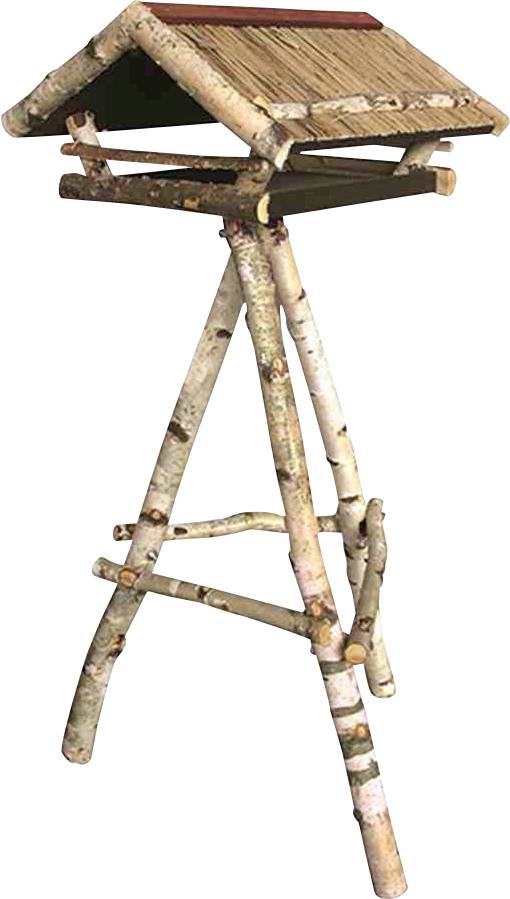 Siena Garden 50038 Vogelfutterhaus 52x55x25 cm, Birkenholz 1St.