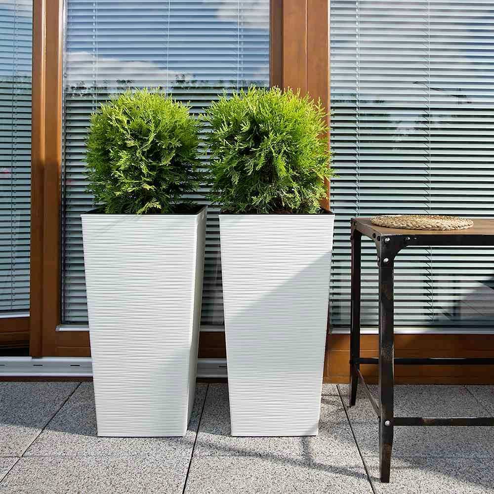 Siena Garden 589_05Pflanzgefäß Kunststoff Weiß