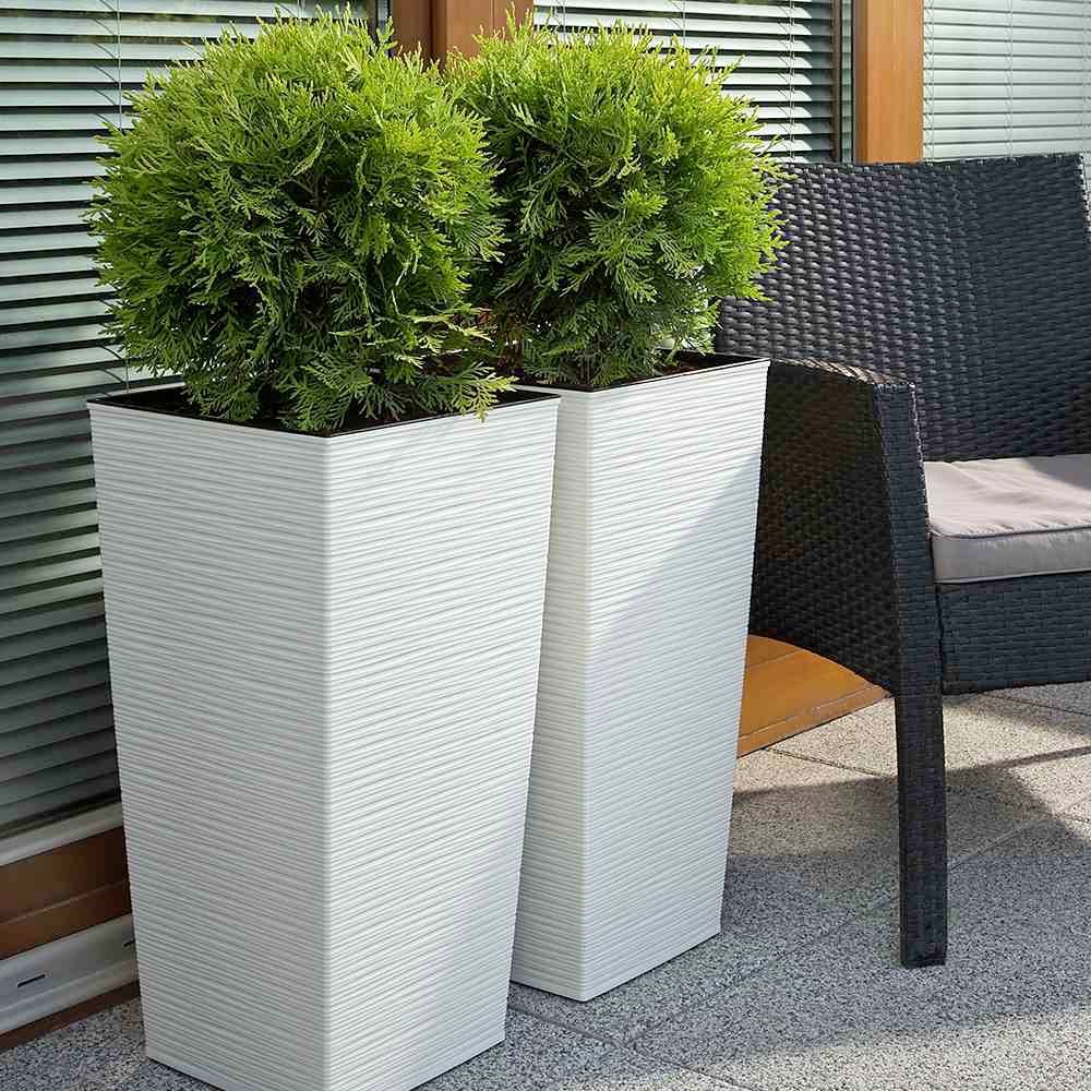 Siena Garden 589_05Pflanzgefäß Kunststoff Weiß