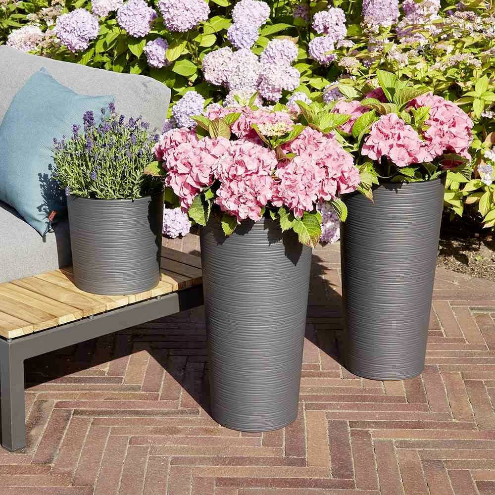 Siena Garden 727_50Pflanzgefäß Kunststoff Graphit