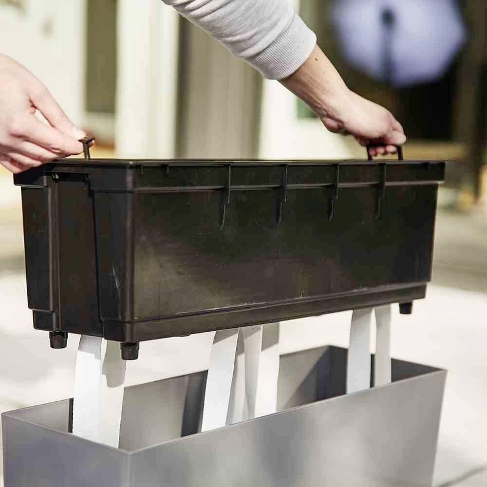 Siena Garden 564_27Pflanzgefäß Kunststoff Grau