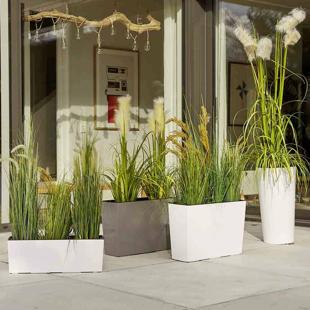 Siena Garden 564_27Pflanzgefäß Kunststoff Grau