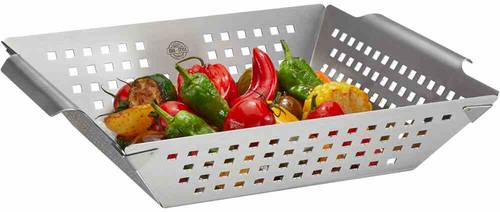 GEFU Grillschale BBQ groß Edelstahl rostfrei 33 x 28 x 7,5cm Grillschale