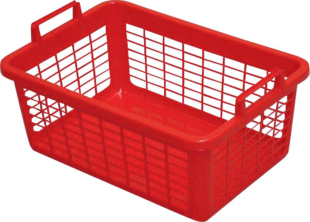 Wäschekorb eckig 45 l, 62 cm, rot