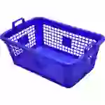 Wäschekorb eckig 80 l, 80 cm, blau Wäschekorb eckig 80 l, 80 cm, blau