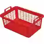 Wäschekorb eckig 80 l, 80 cm, rot Wäschekorb eckig 80 l, 80 cm, rot