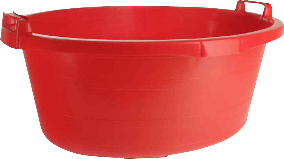 Wanne oval 75 cm/60l rot hochstehende Griffe
