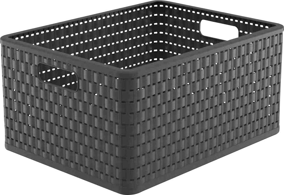Rotho 1166808853 Aufbewahrungskorb (L x B x H) 43 x 33 x 21.5cm Anthrazit 1St.