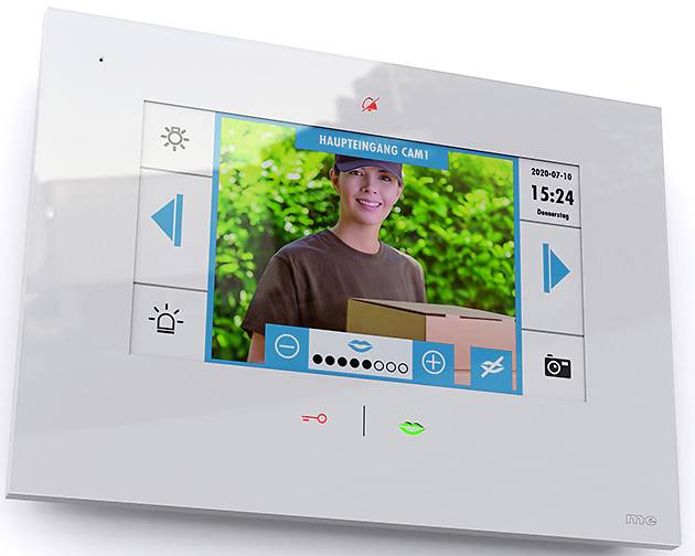 M-e modern-electronics VDV-907 W Video-Türsprechanlage WLAN, Funk Inneneinheit Weiß