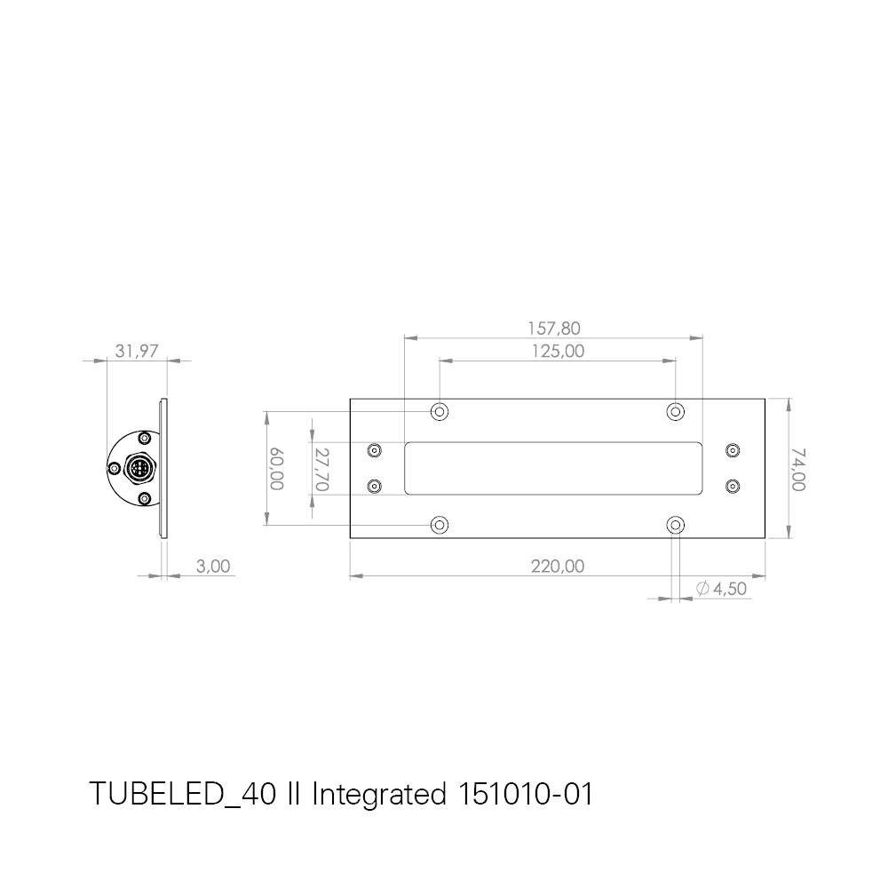 LED2WORK Maschinen-LED-Leuchte TUBELED_40 II integrated 8W 1078lm 100° 24 V/DC (L x B x H) 220 x 74 x 32mm 1St.