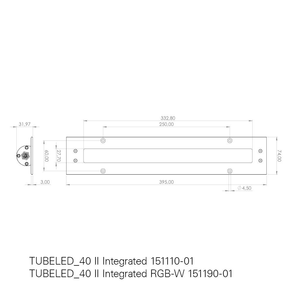 LED2WORK Maschinen-LED-Leuchte TUBELED_40 II integrated 16W 2139lm 100° 24 V/DC (L x B x H) 395 x 74 x 32mm 1St.