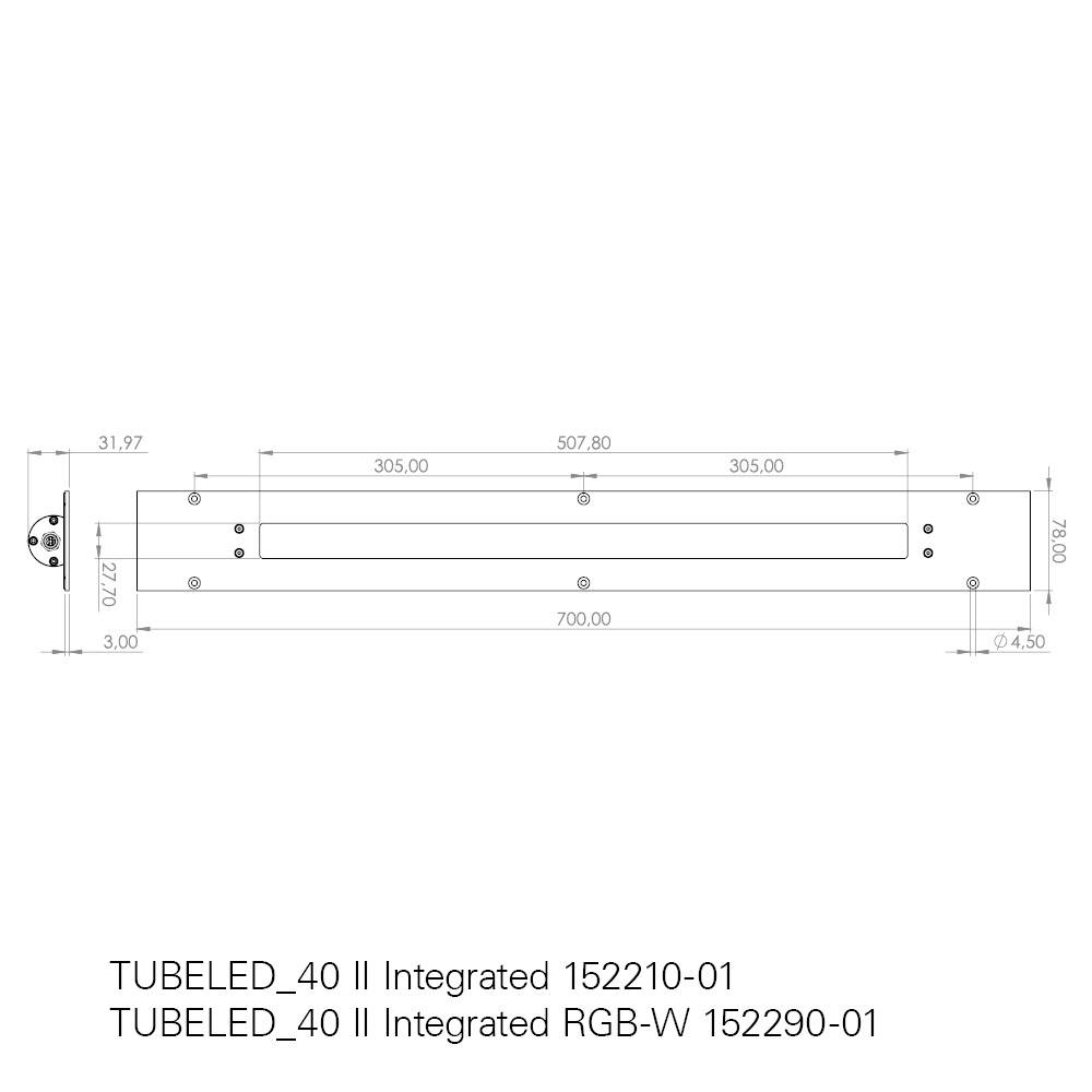 LED2WORK Maschinen-LED-Leuchte TUBELED_40 II integrated 24W 3217lm 100° 24 V/DC (L x B x H) 700 x 78 x 32mm 1St.