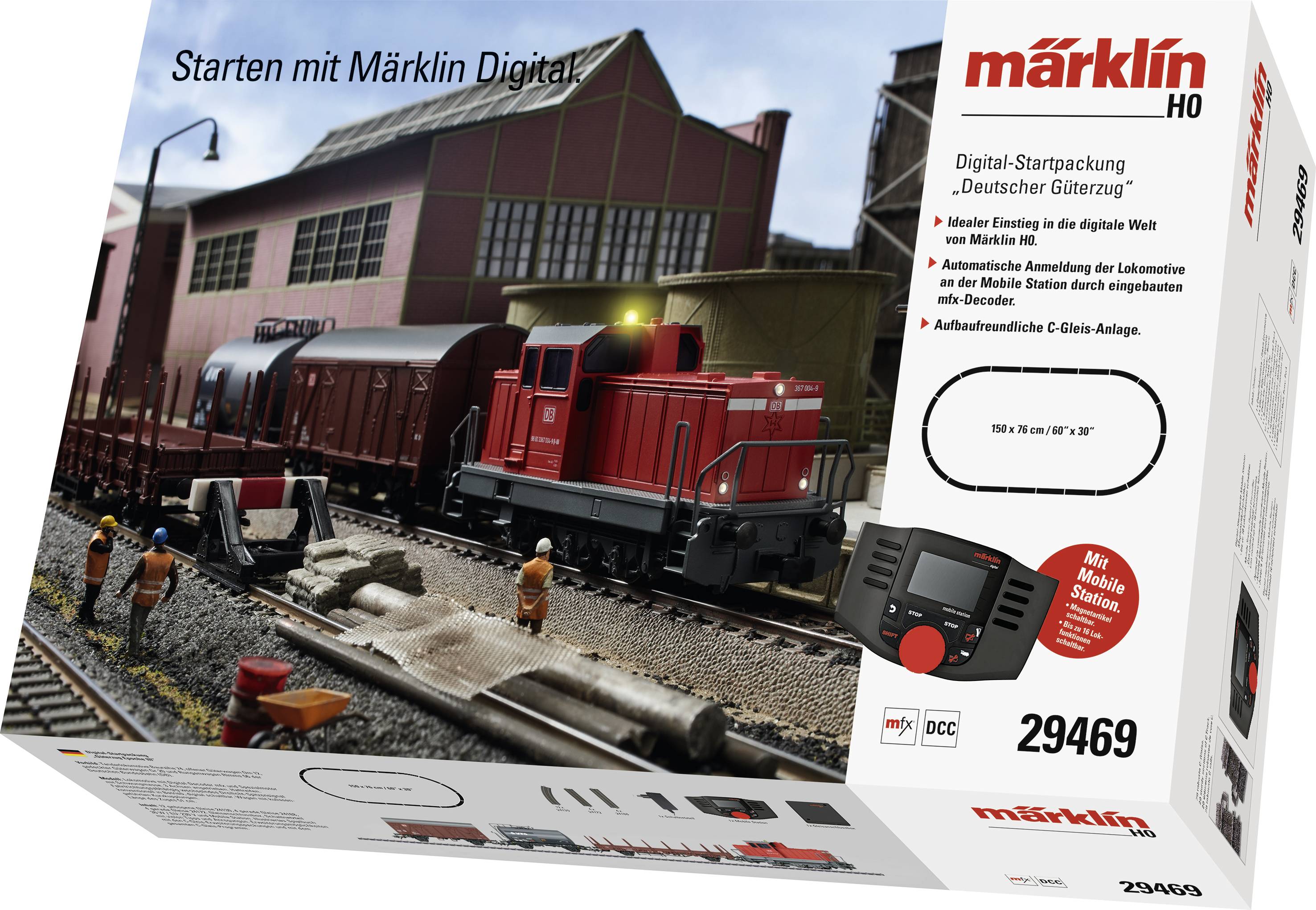Märklin 029469 H0 Digital-Startpackung "Moderner Rangierbetrieb" DHG 700 der DB-AG