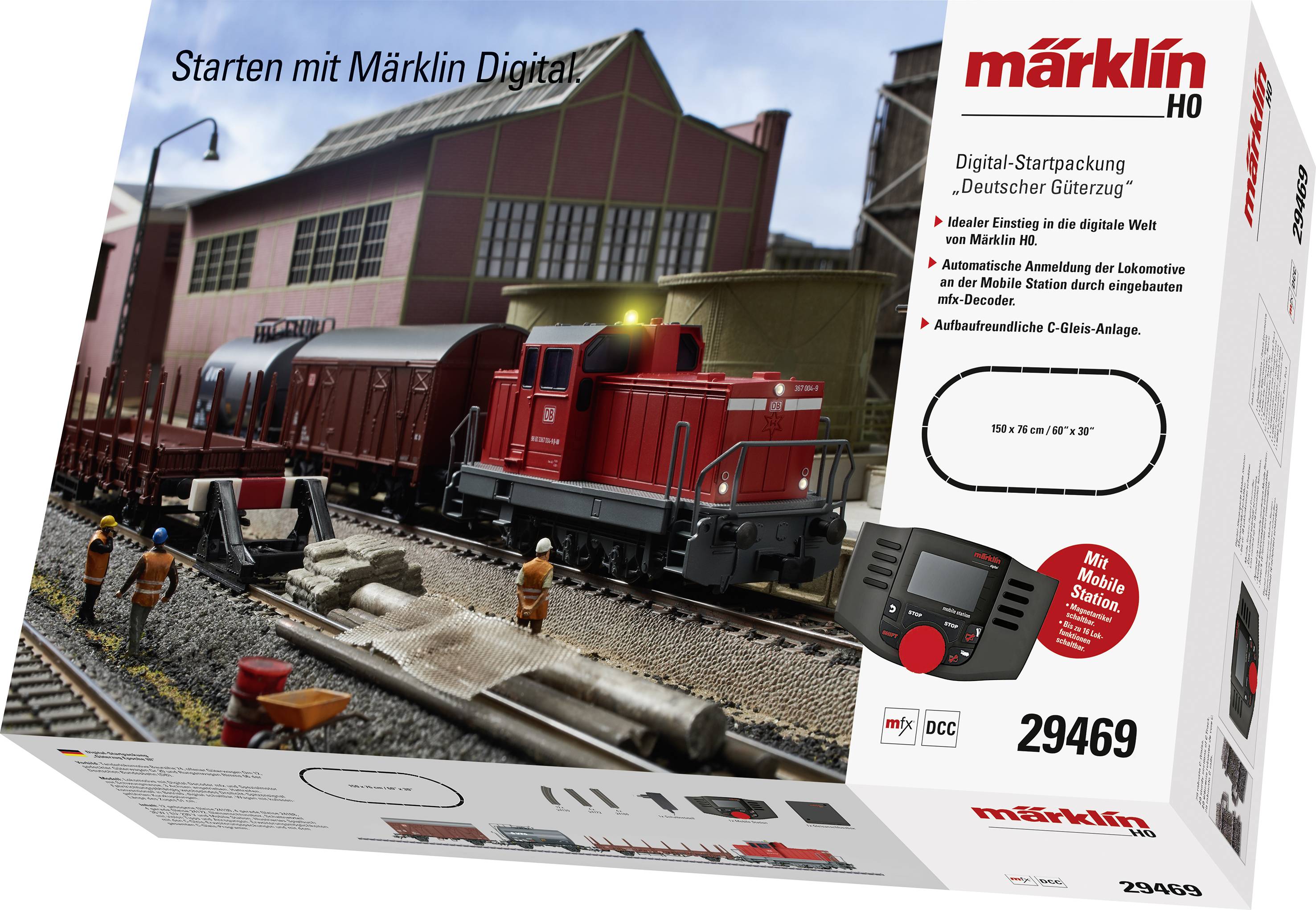 Märklin 029469 H0 Digital-Startpackung "Moderner Rangierbetrieb" DHG 700 der DB-AG