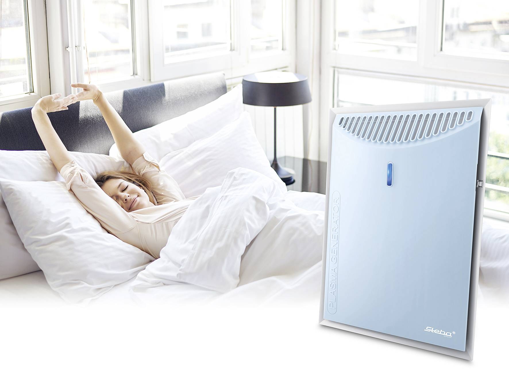 Steba 362000 LR 10 PLASMA Luftreiniger 20 m² Weiß, Hellblau