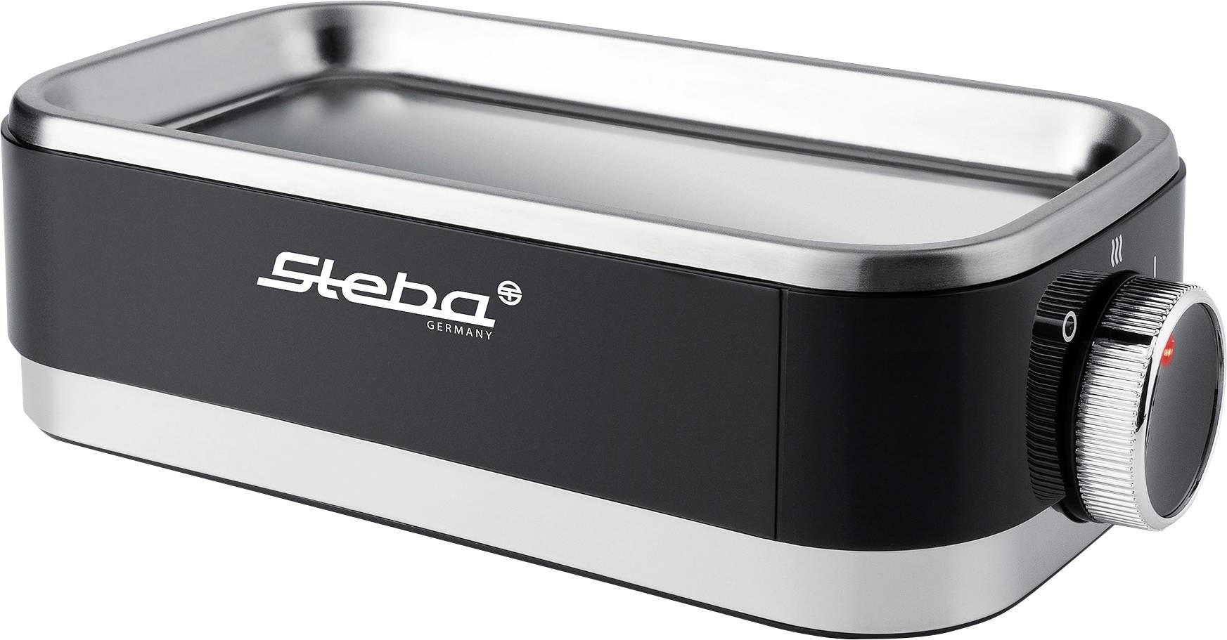 Steba EK 7 Eierkocher Kontrollleuchte, kabelgebunden, mit Eierstecher, mit Messbecher Schwarz, Edelstahl