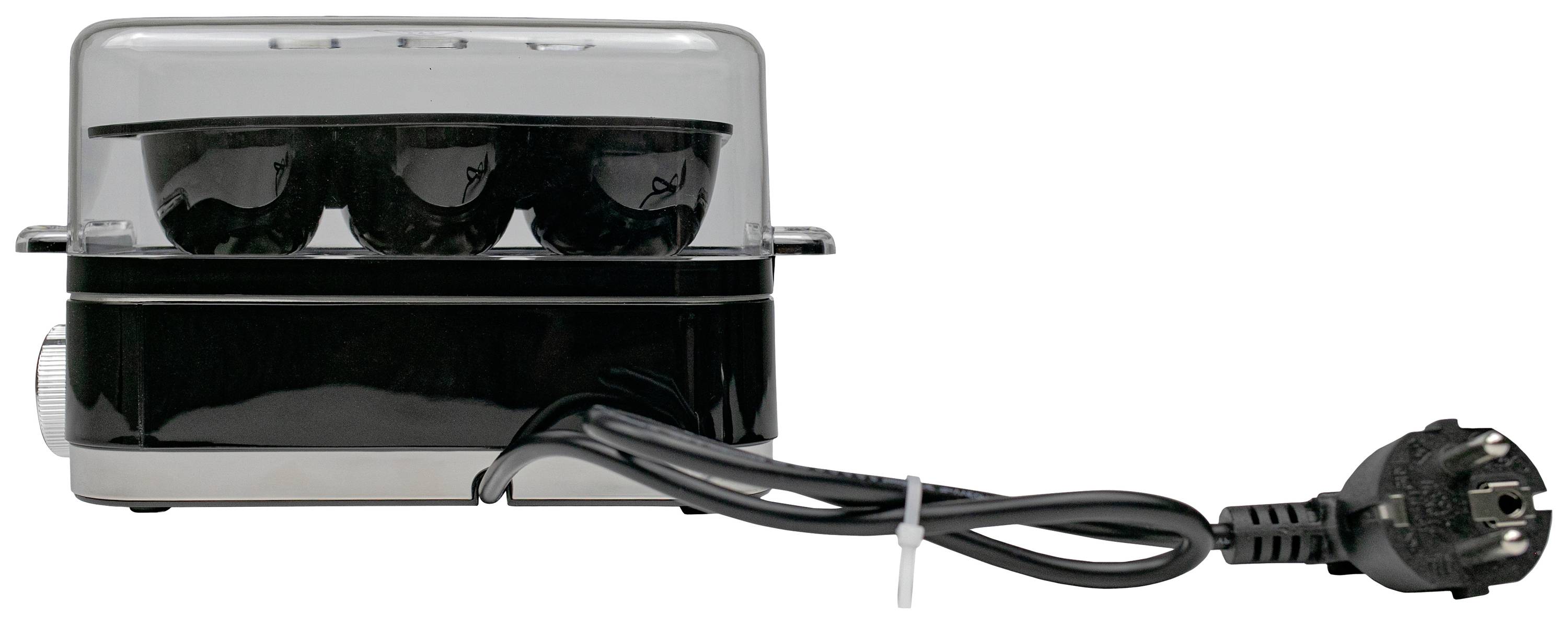 Steba EK 7 Eierkocher Kontrollleuchte, kabelgebunden, mit Eierstecher, mit Messbecher Schwarz, Edelstahl