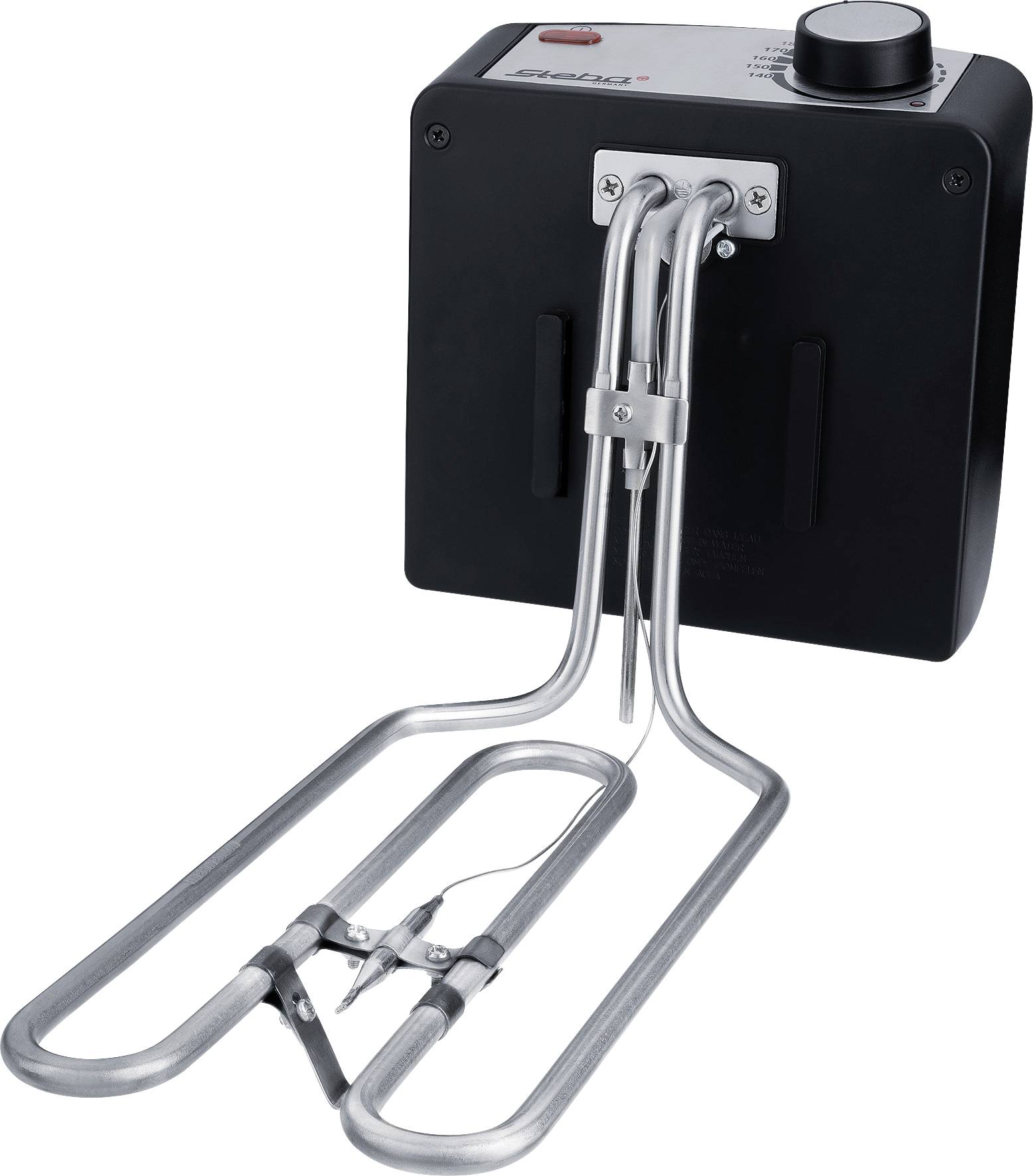 Steba DF 180 Fritteuse 3 l 2000 W Kontrollleuchte, kabelgebunden, stufenloser Temperaturregler Edelstahl, Schwarz