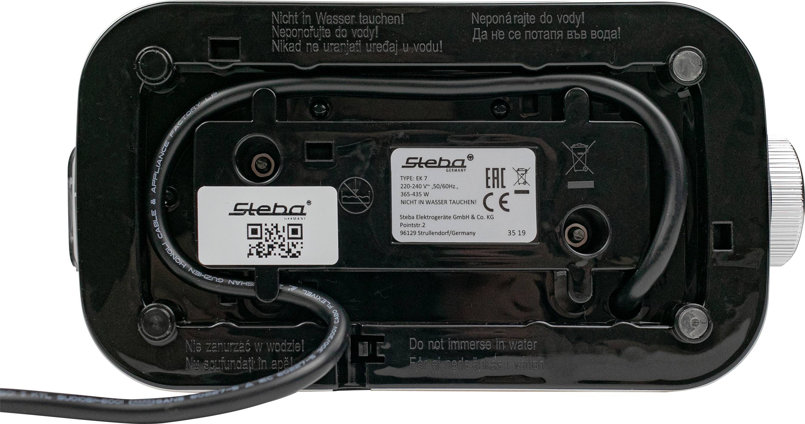 Steba DF 180 Fritteuse 3 l 2000 W Kontrollleuchte, kabelgebunden, stufenloser Temperaturregler Edelstahl, Schwarz