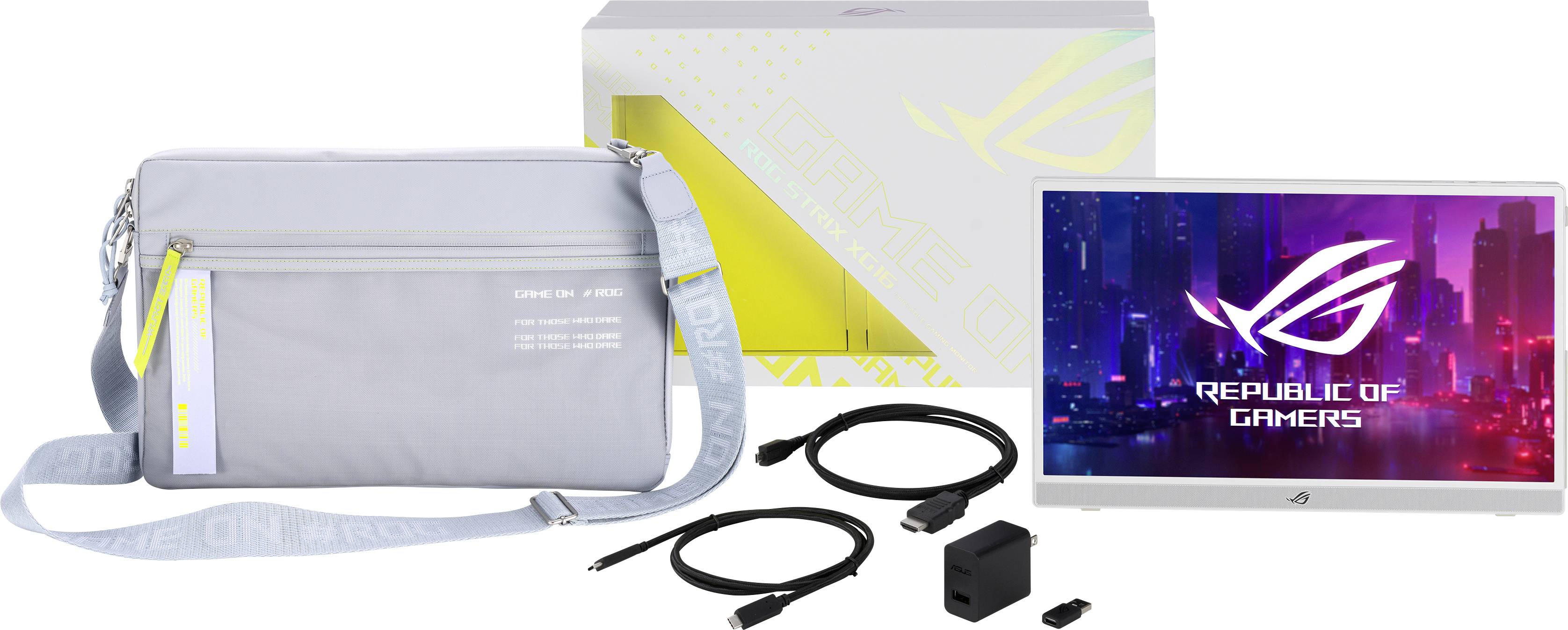 Asus XG16AHPE-W LED-Monitor EEK D (A - G) 39.6 cm (15.6 Zoll) 1920 x 1080 Pixel 16:9 3 ms Micro HDMI™, USB-C®, Kopfhörer (3.5 mm Klinke) IPS LED