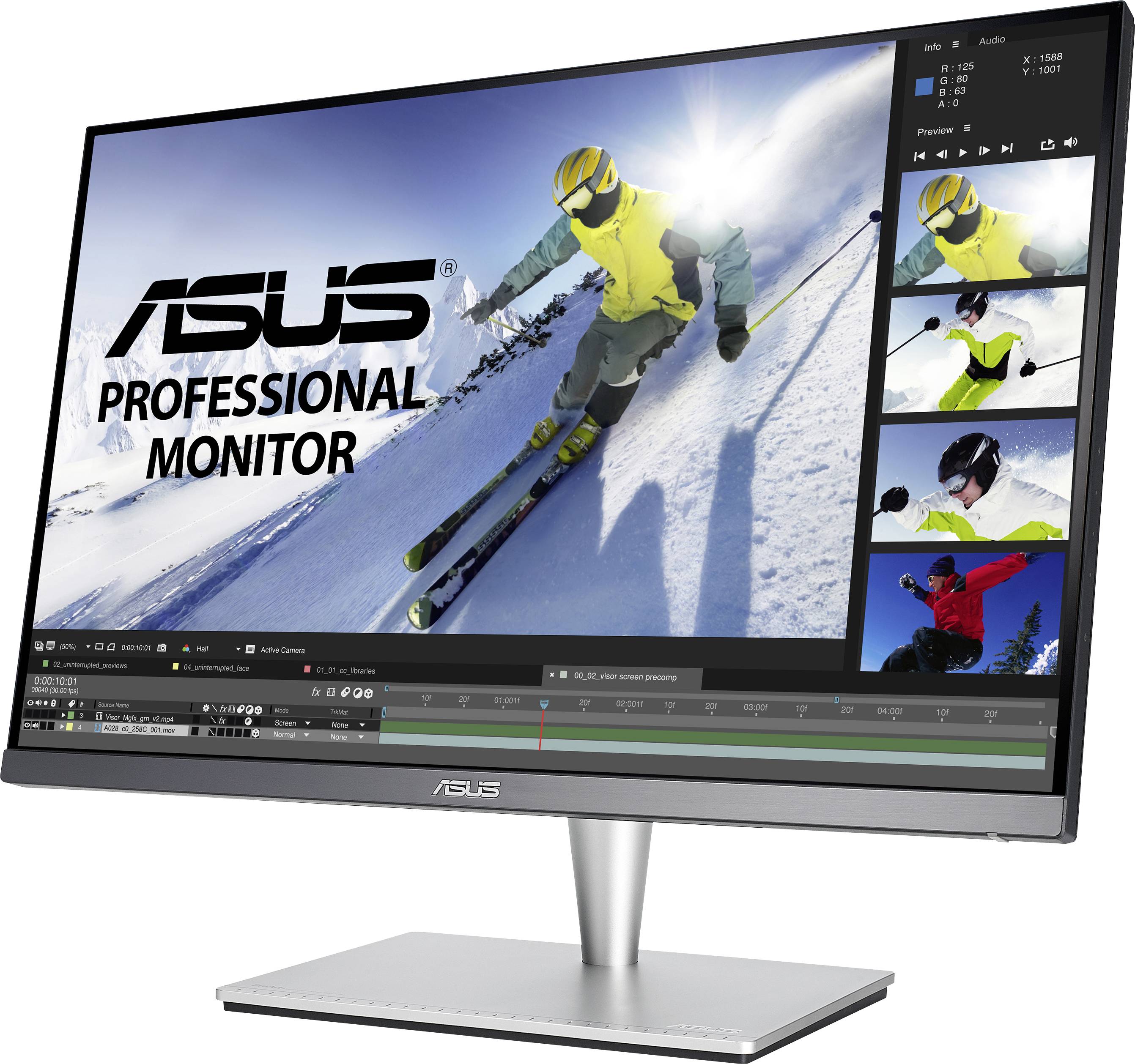 Asus PA24AC LED-Monitor EEK G (A - G) 61.2 cm (24.1 Zoll) 1920 x 1200 Pixel 16:10 5 ms HDMI®, DisplayPort, Kopfhörer (3.5 mm Klinke), USB-C®, USB-
