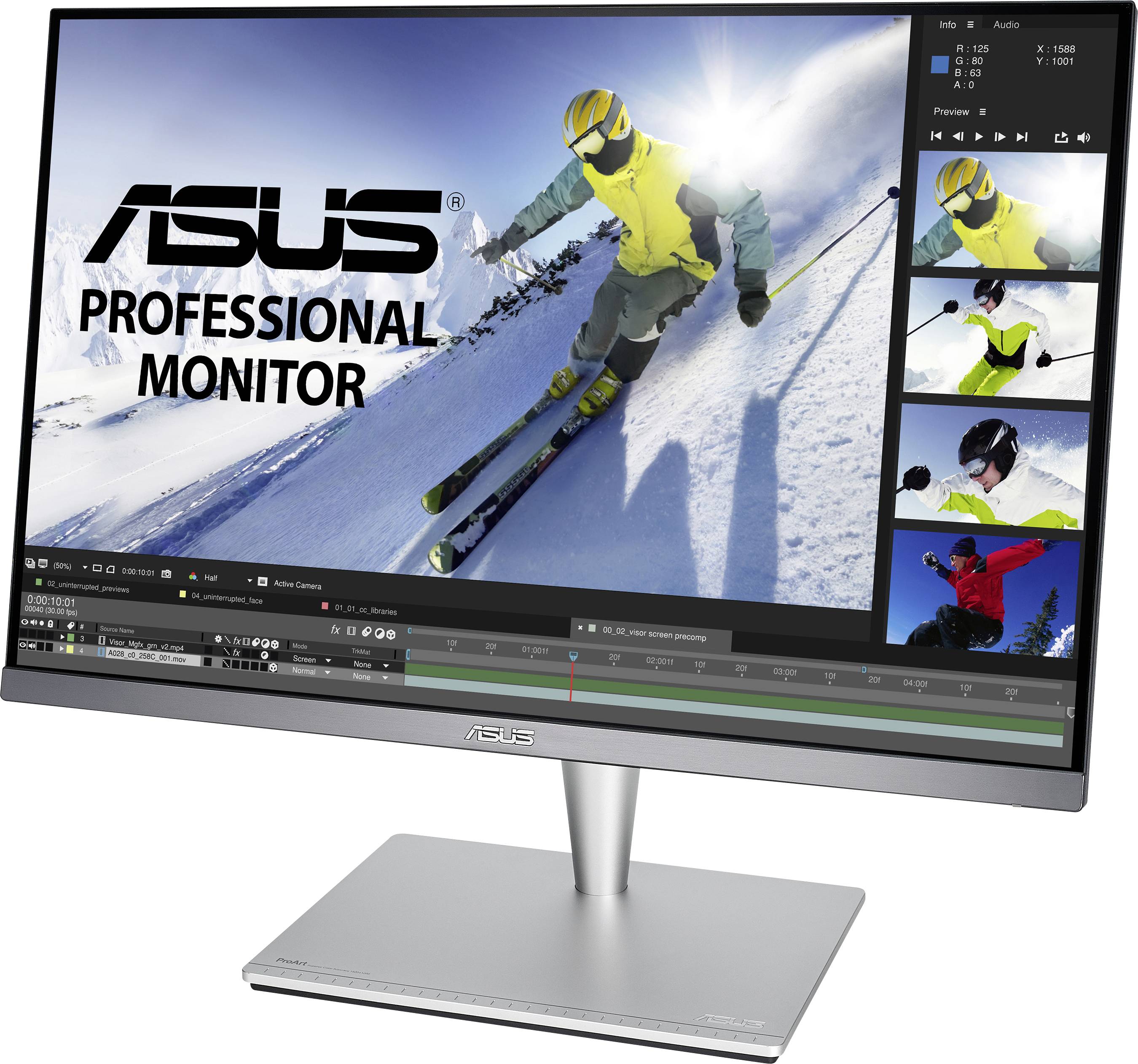 Asus PA24AC LED-Monitor EEK G (A - G) 61.2 cm (24.1 Zoll) 1920 x 1200 Pixel 16:10 5 ms HDMI®, DisplayPort, Kopfhörer (3.5 mm Klinke), USB-C®, USB-