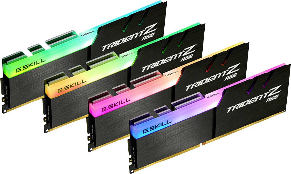 G.Skill Trident Z RGB PC-Arbeitsspeicher Kit DDR4 64 GB 4 x 16 GB Non-ECC 3600 MHz 288pin DIMM CL18-22-22-42 F4-3600C18Q-64GTZR