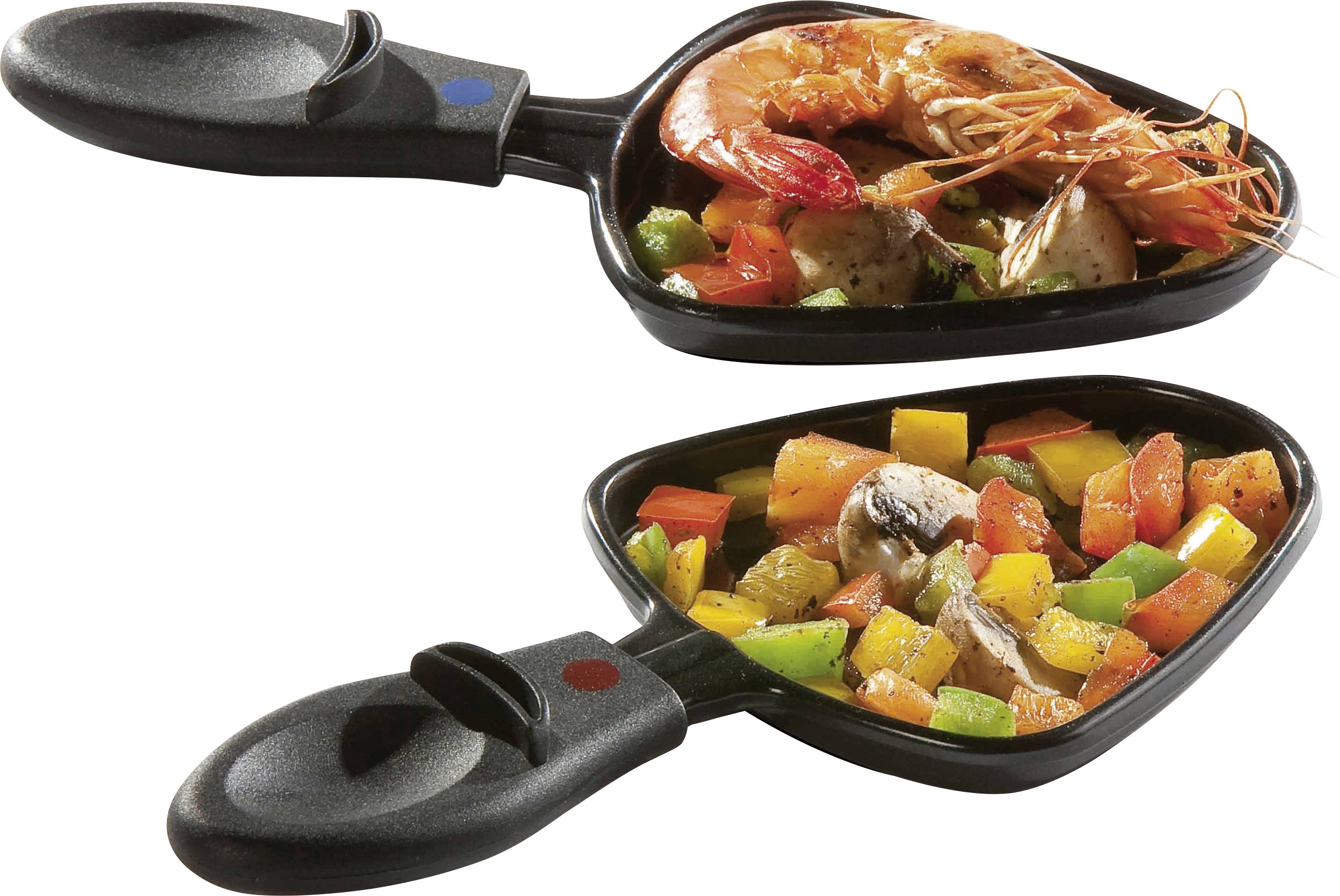 DOMO DO9038G Raclette Grillfunktion, Antihaftbeschichtung, Kontrollleuchte, 8 Pfännchen Schwarz