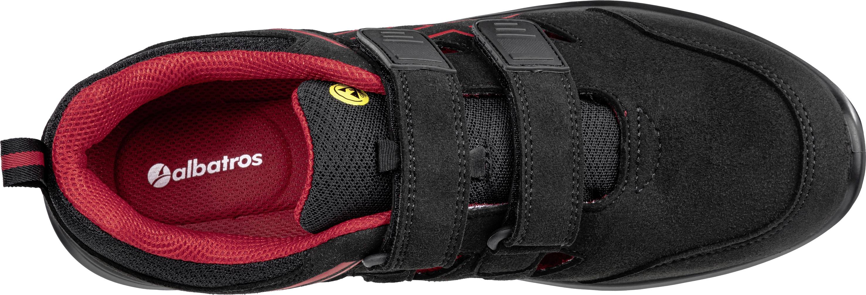 Albatros CLIFTON AIR LOW ESD SRC 648780200000038 Sicherheitssandale S1 Schuhgröße (EU): 38 Schwarz, Rot 1 Paar