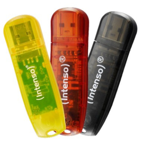 Intenso Rainbow Line USB-Stick 16 GB Schwarz, Rot, Gelb 3502473 USB 2.0