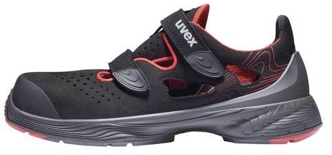 Uvex 1 G2 6836244 ESD Sicherheitssandale S1P Schuhgröße (EU): 44 Rot-Schwarz 1 Paar