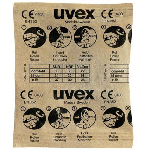Uvex 2112087 x-fit Gehörschutzstöpsel 37 dB einweg EN 352-2 100 Paar