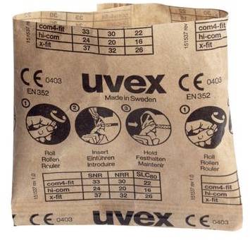 Uvex 2112087 x-fit Gehörschutzstöpsel 37 dB einweg EN 352-2 100 Paar