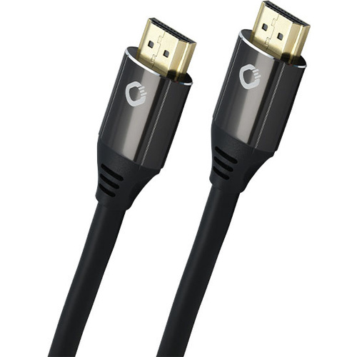 Câble de raccordement Oehlbach HDMI Fiche mâle HDMI-A, Fiche mâle HDMI-A 0.75 m noir D1C92489 Ultra HD (8K), contacts dorés Câble