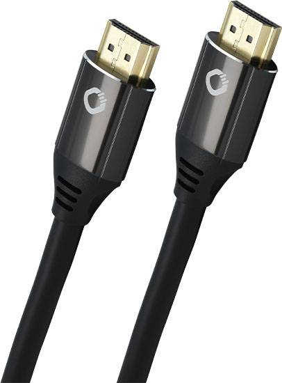 Oehlbach HDMI Anschlusskabel HDMI-A Stecker, HDMI-A Stecker 0.75m Schwarz D1C92489 8K UHD, vergoldete Steckkontakte HDMI-Kabel