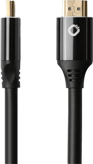 Oehlbach HDMI Anschlusskabel HDMI-A Stecker, HDMI-A Stecker 0.75m Schwarz D1C92489 8K UHD, vergoldete Steckkontakte HDMI-Kabel