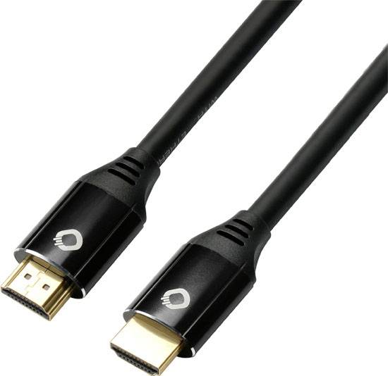Oehlbach HDMI Anschlusskabel HDMI-A Stecker, HDMI-A Stecker 0.75m Schwarz D1C92489 8K UHD, vergoldete Steckkontakte HDMI-Kabel