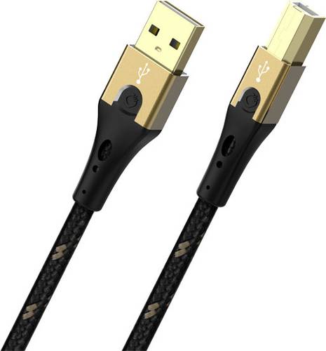 Oehlbach USB Kabel USB 2.0 USB A Stecker, USB B Stecker 7.50m Schwarz Gold D1C9545  - Onlineshop Voelkner