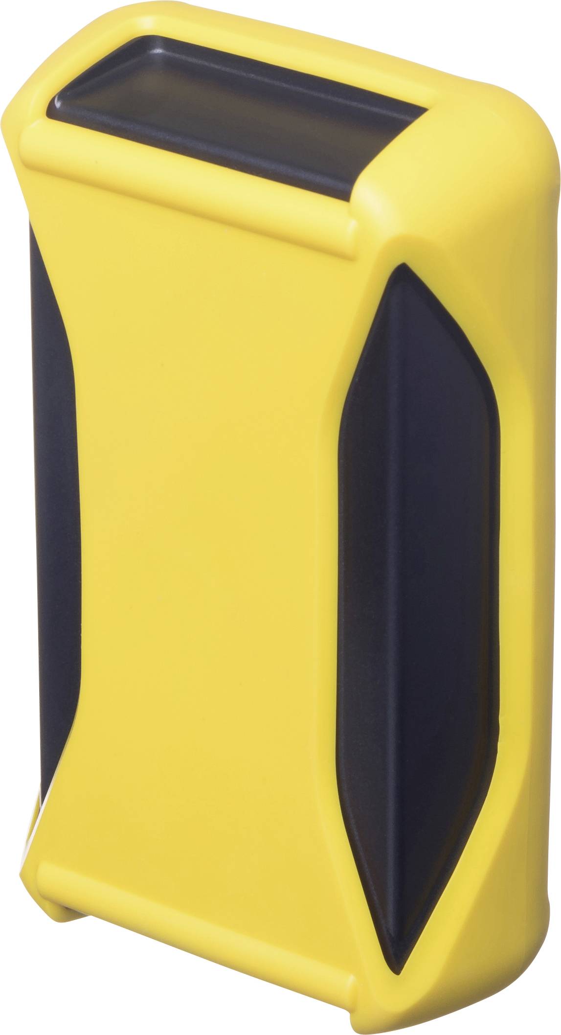 Ein rechteckiges, gelbes Handgerät mit schwarzen Details. Wahrscheinlich ein technisches oder elektronisches Gerät.