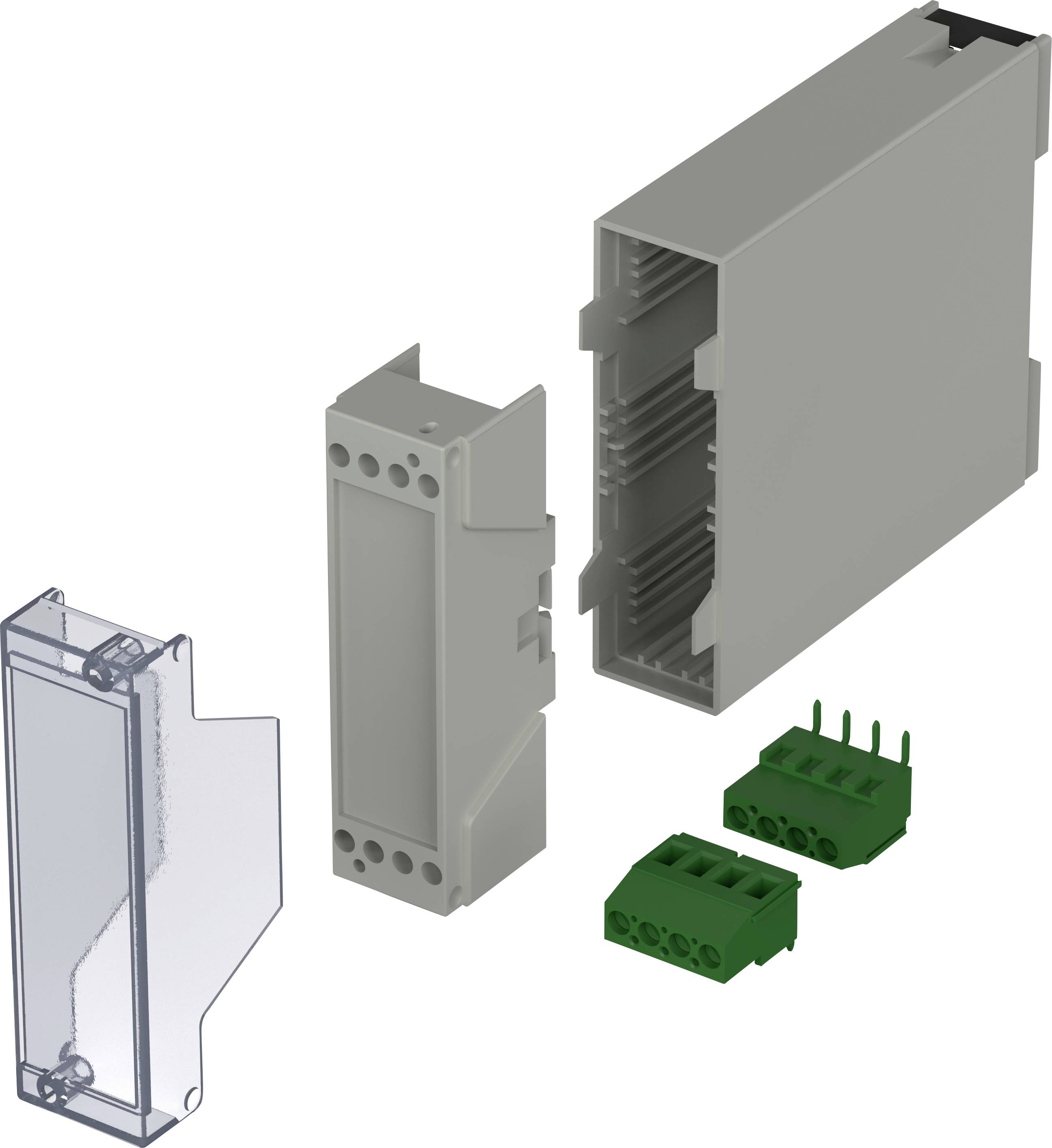 Bopla CN 22 AK-SET Hutschienen-Gehäuse 22.5 x 75 x 109.5 ABS Lichtgrau (RAL 7035) 1St.